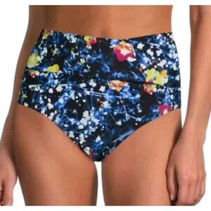 Calvin Klein Women's High-Waist Draped-Front Swim Bottom Size L